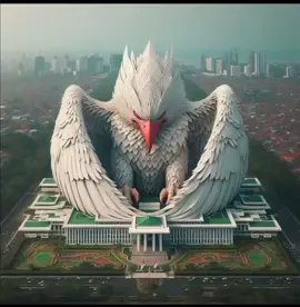 Garuda di IKN menunduk sedikit malu-malu.. #ikn 