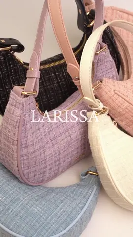 Whether you’re pairing it with jeans and a tee or a chic dress, the LARISSA Tweed VIANA Bag adds a touch of elegance to any outfit. It’s not just a bag—it’s a statement piece that speaks to your refined taste and love for quality. #bagmurah #fyp #larissa #handbag #OOTD 