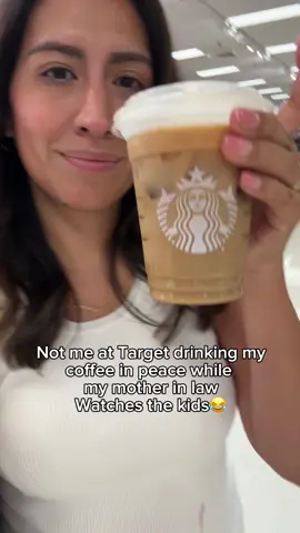 Taking advantage… I know🤭😂 #mil #momlife #target #targetrun #inthethickofit #boymom #motherhood #targethaul #starbucksdrinks #coffeetok 