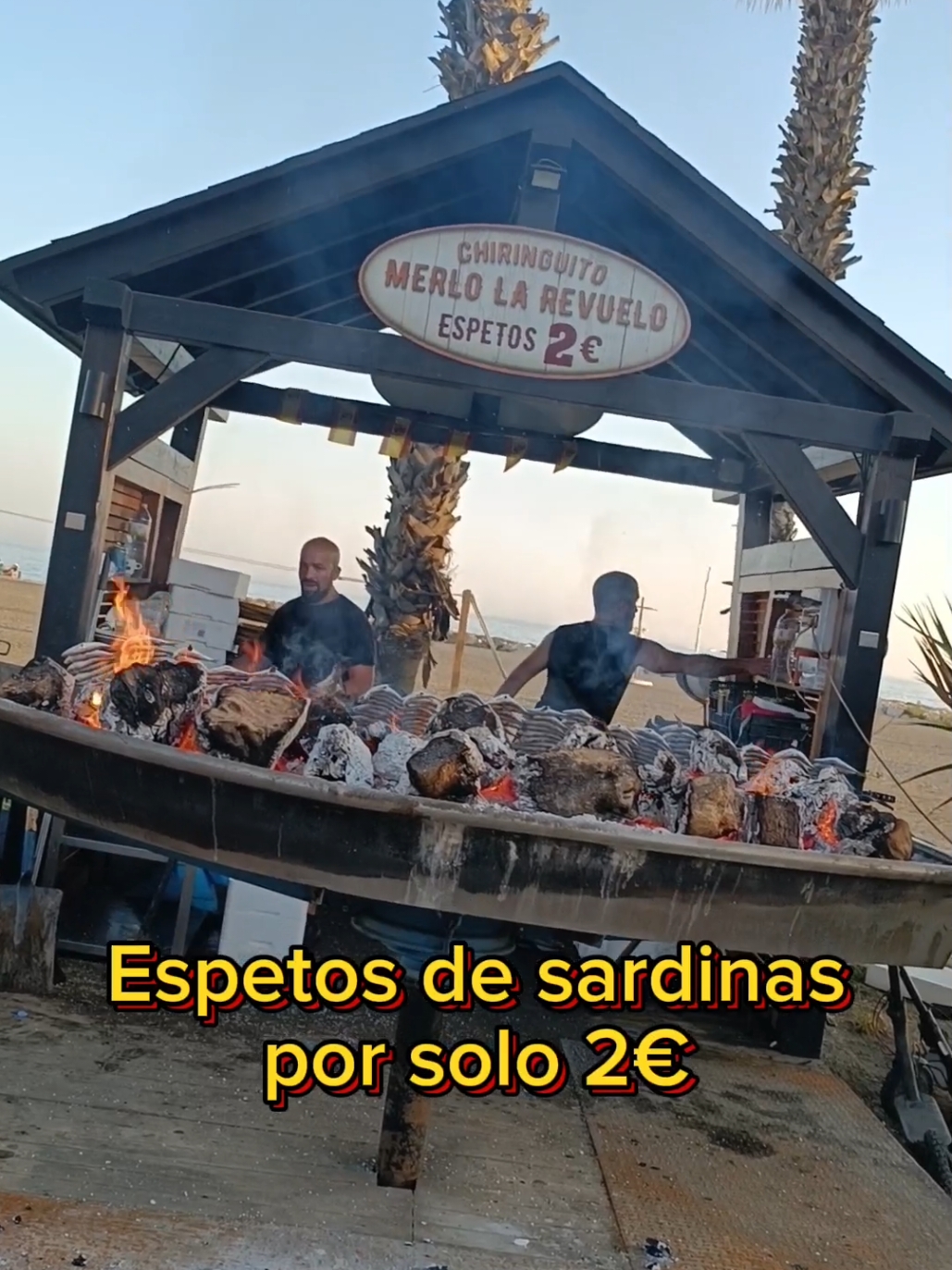 ¡¡¡ESPETOS DE SARDINAS POR 2€!!! Hoy venimos hasta pedregalejo para comernos los espetos mas baratos de toda Málaga en @chiringuitoelmerlo - Espeto de 5 sardinas 2€ - Croquetas de sepia 8€ - Almejas salteadas 8€ - Berenjenas fritas con miel 7€ - Boquerones al limon 9€ - Nido malagueño (Chanquetes, huevo, pimiento) 9€ - Rosada plancha 9,50€ Lo mejor el precio de los espetos  Todo muy bueno, destacando las croquetas y los boquerones al limón No repetiriamos el acompañante de la rosada plancha, las patatas vienen con muchisimo aceite #sardinas #espeto #chiringuito #malaga #pesregalejo #chiringuitoelmerlo #alpuntode_ivan 