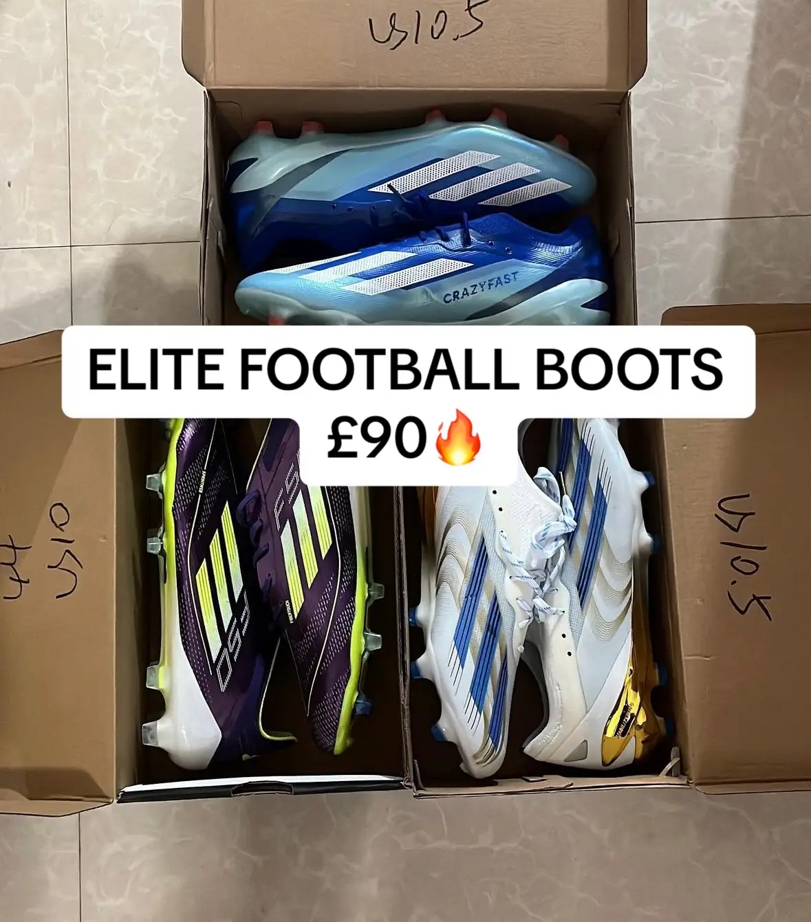 Which Football Boots is your fave?👀 Elite Football Boots Sizes UK6-11 Available to order now!  Link in bio to shop📲 #footballboots #boots #football #nike #adidas #puma #cleats #Soccer #fyp #viral 