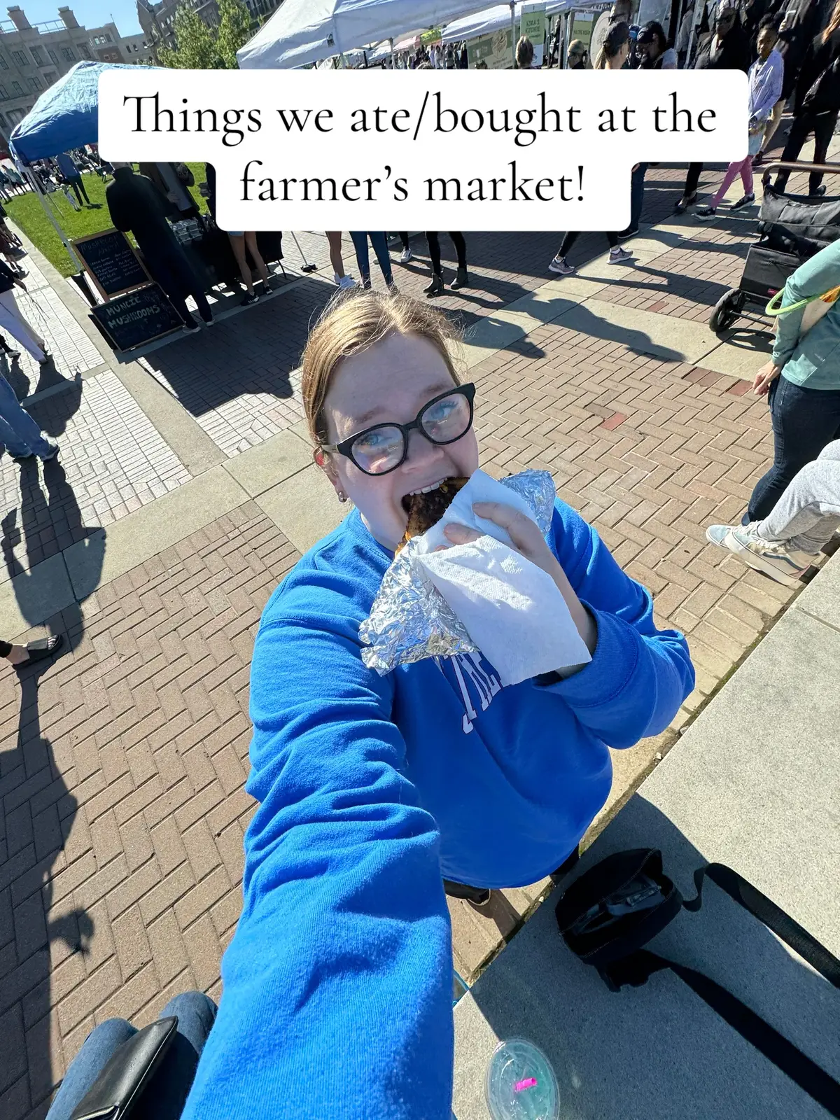 We aren't your typical farmer's market shoppers. We love all the sweets! We occasionally get vegetables and fruit but not always. My mom and I like to go throughout the summer. #farmersmarket #farmersmarketfinds #saturdaymorning #whatieat 