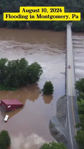 August 10, 2024 - Flooding in Montgomery, Pennsylvania #flood #flooding #disaster #severeweather #weather #news #August #2024 #drone #dronevideo #Montgomery #Pennsylvania #USA #foryou #viral 