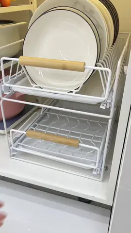 #kitchenstorageideas #pulloutracks #dishrack #rakpingganmangkuk #undersinkorganization #kitchenorganization #savespace #tiktokmademebuyit 