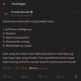 5 Industri Masa Depan!!! #fyp #fypシ #timothyronald #artificelintelligence #crypto #biotechnology 