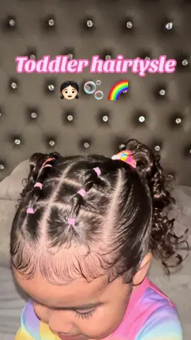 Toddler hairstyle👧🏻🫧🌈💞  #toddlerhairstyles #girlmom #hairtok #TikTokShop #musthaves #foryou #CapCut 