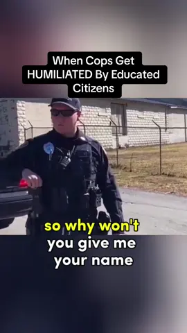 When Cops Get HUMILIATED By Educated Citizens.👮‍♂️ #cops #cop #police #policeofficer #officer #citizen #rights #illegal #violation #law #lawsuit #ego #walkofshame #foryou 