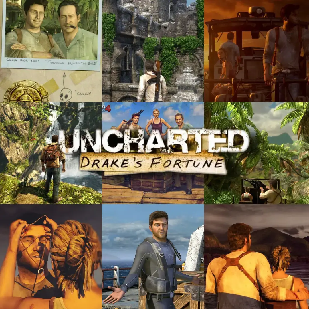 which one's your favorite?  #uncharted #uncharted1 #uncharted2 #uncharted3 #uncharted4 #unchartedthelostlegacy #nathandrake #sicparvismagna #nathandrakeedit #victorsullivan #sully #chloefrazer #elenafisher #samdrake #nadineross #naughtydog #unchartedmovie #gaming #videogame #gamer #fyp #foryoupage #storygame #perte #ps4 #ps5 #console #consolegaming 