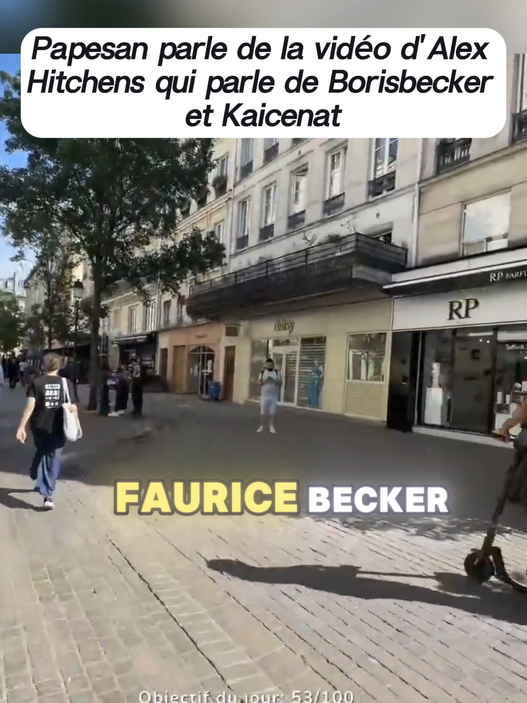 Papesan parle de la vidéo d'Alex Hitchens qui parle de Borisbecker et Kaicenat 😨😨😨#papesan #borisbecker #alexhitchens #kaicenat #paris