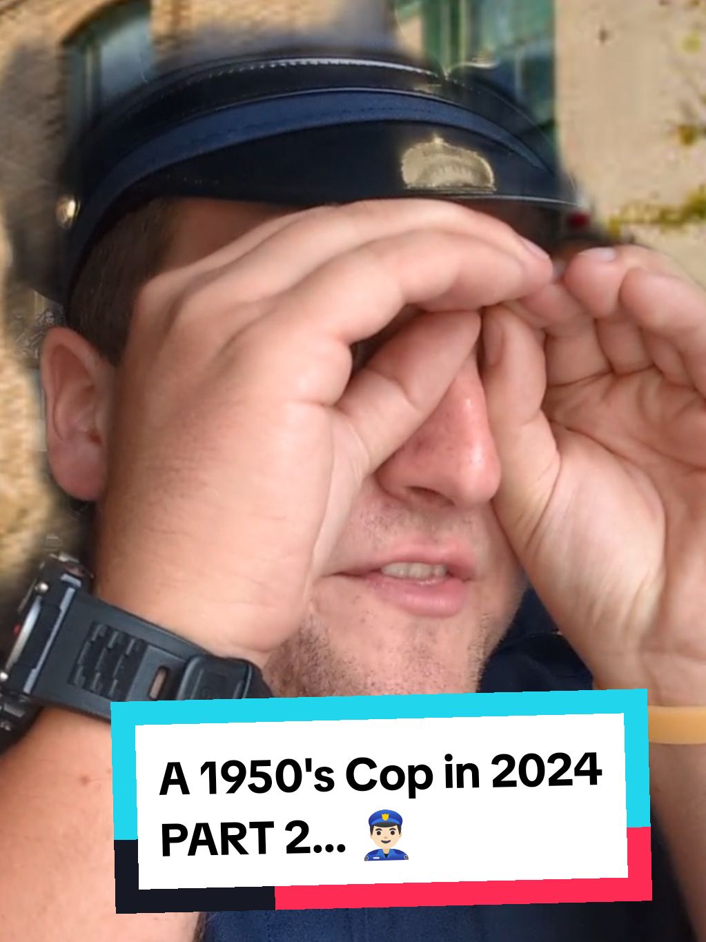 A 1950's Cop in 2024... PART 2!!! 👮🏻‍♂️ #comedy #funny #police #cops #2024 #1950s #history #comedyvideo #skit #fyp #greenscreen 