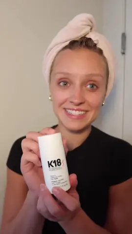 @Daisy Kent 's go-to healthy hair tool! ✨ Repair your hair from damage caused by bleach + color, chemical services, and heat on the deepest level of the hair fiber. Leaving you with long-lasting, healthier hair that's ready for anything!  #k18hair #k18results 