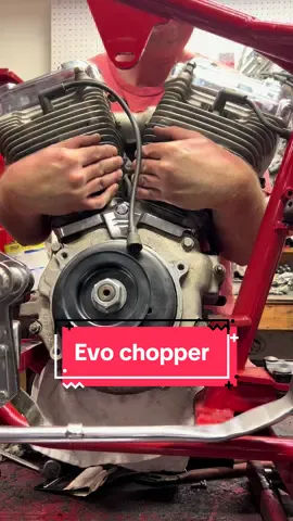Evo chopper build is coming together.  #motorcycle #bike #bikelife #harleydavidson #fy #fypシ゚viral #harleychoppers #shovelhead #biketok #ridertok #vintageharley #choppershit #chopper #choppers 