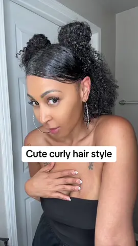 So cute and simple curly hair style @Uncle Funky's Daughter #curlyhairstyles #curkyhairroutine #TikTokCreatorSearchInsightsIncentive 
