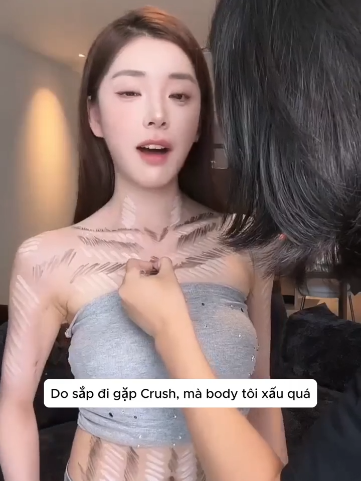 Body không đẹp nên tôi đã Makeup cơ thể thon gọn để đi gặp Crush #makeup #body #viral #trend #xinh #đẹp #kol