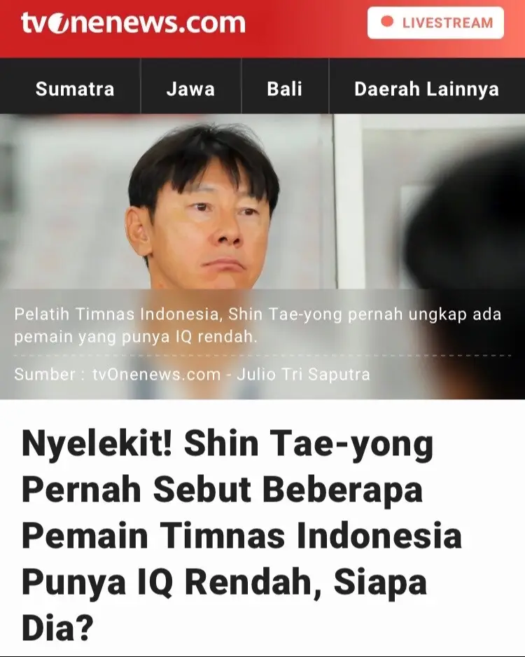 Kalo beneran berarti masih jauh mimpi kita masuk Piala Dunia masih jauh, udah secara skill dan stamina kita tertinggal jauh, ini ditambah lagi kecerdasan pemain kita ternyata masih kurang juga #shintaeyong #timnas #timnasindonesia #kualifikasipialadunia2026 #indonesia🇮🇩 #fypシ゚viral 