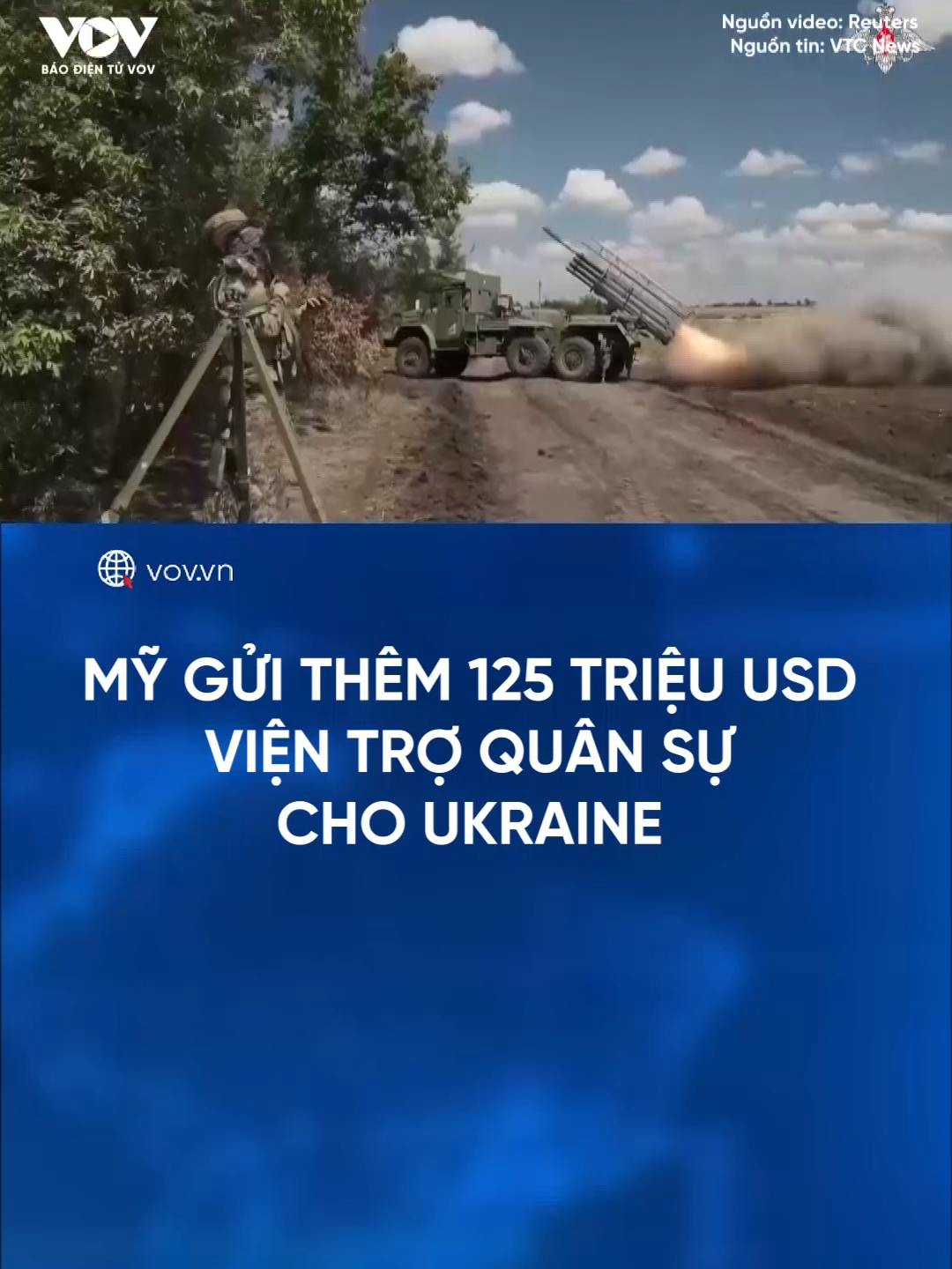 Mỹ gửi thêm 125 triệu USD viện trợ quân sự cho Ukraine. #tintuc #baodientuvov #xuhuongtiktok #ukraine #tinthegioi