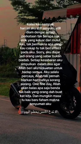 Diam bukan bermakna aku ni penakut tapi aku masih ada rasa hormat, tapi kesabaran ada had limit so jaga jaga 🦋