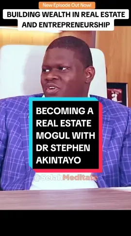 Building Wealth in Real Estate and Entrepreneurship: Dr. Stephen Akintayo’s Success Strategies. Welcome to another new inspiring episode of Selahmeditate Podcast, where we dive deep into the world of real estate and entrepreneurship with Africa's leading investment coach, Dr. Stephen Akintayo. Discover how he transformed from humble beginnings into a global entrepreneur and real estate mogul. This conversation is packed with valuable insights and actionable advice for anyone looking to succeed in the real estate business and entrepreneurship. Dr. Akintayo shares his inspiring story and what sparked his entrepreneurial spirit, revealing when and how he ventured into real estate. He discusses the challenges he faced early on and the pivotal moments that became turning points in his career. Learn how he raised the capital to kickstart his real estate business, the strategies that propelled his success, the mindset shifts that helped him tackle life's challenges and the secrets to his enduring success. Dr. Akintayo offers valuable advice for aspiring real estate entrepreneurs, including tips on finding the right mentor and avoiding common pitfalls. He shares the daily habits that contribute to his success and the importance of building a strong network. Gain insights into his most significant financial breakthroughs and how he stays motivated during tough times. Dr. Akintayo also provides strategies for identifying the right investment destinations and discusses the factors behind business failures in Nigeria. Whether you're new to real estate or a seasoned entrepreneur, this episode offers practical lessons and inspiration to help you succeed. Don't forget to like, share, and subscribe for more insightful interviews! Click the link on bio to watch the full interview. Tag someone that needs to watch this.  . . . . . . . . #SelahmeditatePodcast #stephenakintayo #entrepreneurshipvideos #selahmeditate #videosonentrepreneurship #stephenakintayointerview #mindsetmatters #realestatevideos #legitrealestaterelatorslagos #realestatesuccess #wealthbuilding #Entrepreneurship 