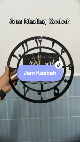 Jam Dinding Kaabah Acrylic. Saiz 40x40cm. #TikTokShopVideoBootcamp #BarangBestTikTokShop #jam #jamdinding #jamdindingesthetic