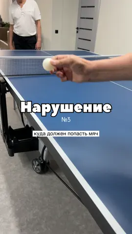 В настольном теннисе мяч должен попасть на стол в следующем порядке: 	1.	Во время подачи: Мяч должен сначала коснуться половины стола подающего игрока, затем перелететь через сетку и коснуться половины стола принимающего игрока. 	2.	Во время розыгрыша: После подачи мяч должен попадать только на половину стола противника. Каждый удар должен быть выполнен таким образом, чтобы мяч перелетал через сетку и касался стола соперника. Если мяч не попадает на стол соперника или задевает сетку и не перелетает её, очко присуждается противнику.