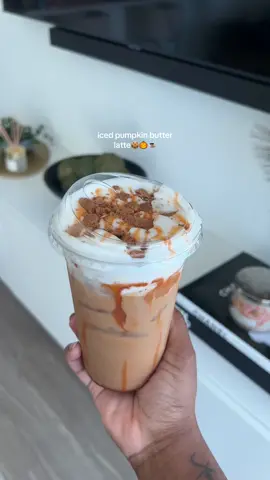 Cookie butter + pumpkin?!😍 the combo i didnt know i needed! #cookiebutter #biscoffcookies @coffeetoppersofficial @Nespresso @Chobani #foryou #trending #viral #pumpkinseason #icedlatte #pumpkins #pumpkinspice #homebarista #cookiebutterlatte 