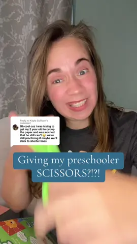 Replying to @Kayla Sullivan Let’s talk more about where to start when it comes to introducing scissor skills to your preschooler! #momlife #preschool 