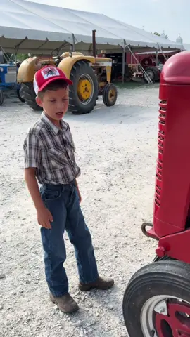 Farmall C and so much more at The@indianastatefair antique tractor section in #pioneervillage #farmkid #justajacksonthing #jacksonfarmer #fam #farmtok #farmlife #roadtrip #indy 