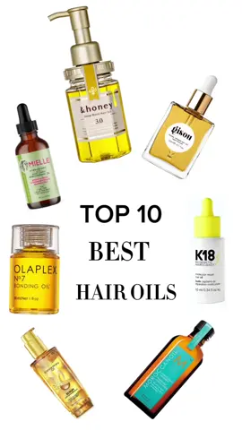 Top 10 best hair oils #haircare #hairserum #hairoil #viral #fyp 