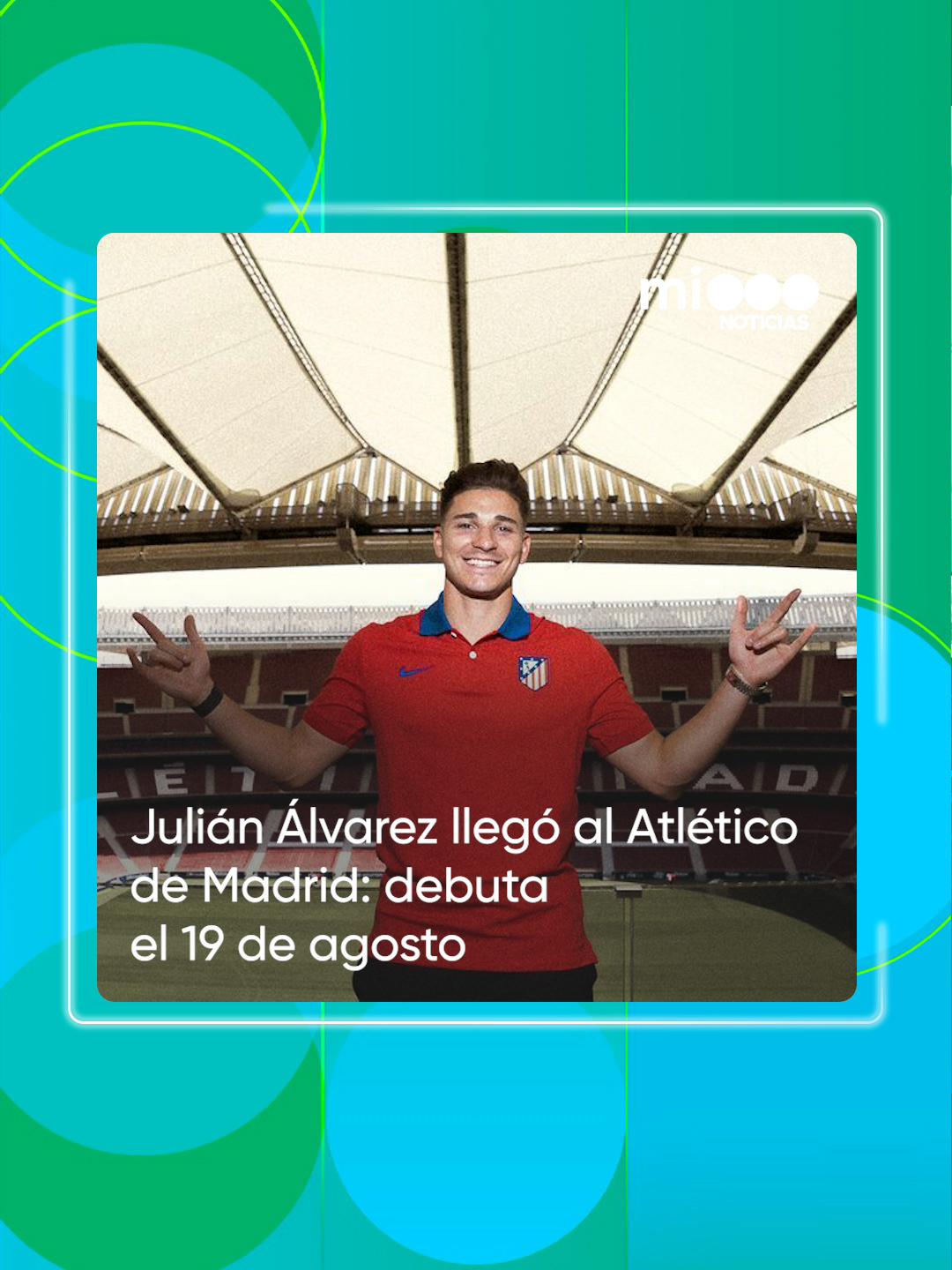 ⚽🕷 Julián Álvarez fue presentado como nuevo jugador del Atlético Madrid por la próximas cinco temporadas y llega al club español a cambio de 75 millones de euros, más otros 15 por variables.  👉 Luego de despedirse a través de una emotiva carta del Manchester United, el delantero fue presentado oficialmente en el club español, que ya puso a la venta las camisetas con su nombre y el dorsal 19. Se espera que el lunes debute con los colores del 