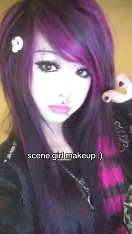 Scene girl <3 #scenegirlaesthetic #scenehair #scenemakeup #y2k #myspace #makeuptrend #makeuptutorial 