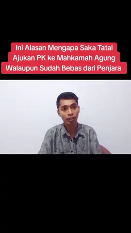 Halo sobat HDP, video kali ini menjelaskan terkait dengan mengapa Saka Tatal tetap mengajukan Permohonan Peninjauan Kembali ke Mahkamah Agung Walaupun Sudah dinyatakan bebas dari penjara. Untuk Lengkapnya saksikan video berikut ini. #sakatatal #sakatatalsumpahpocong #sakakorbansalahtangkapkasusvinacirebon #kasusvina #kasusvinadaekicirebon #ipturudianaayaheky #sidangsakatatal #hakimsidangsakatatal #pegisetyawan #saksikasusvina  @pegisetiawan96 @pengacaratoni @kasusvina 