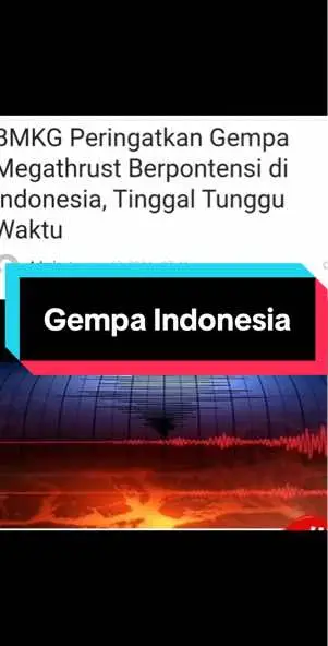 Semoga aman aman indonesiaku 😥 #bmkg #gempa #megathrust 