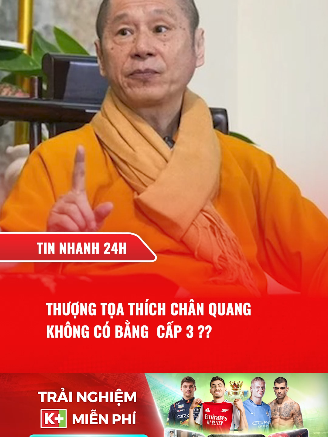 Thượng tọa Thích Chân Quang không có bằng tốt nghiệp cấp 3 ?? #tinnhanh24h #tinnong24h #thichchanquang #vtvcabon