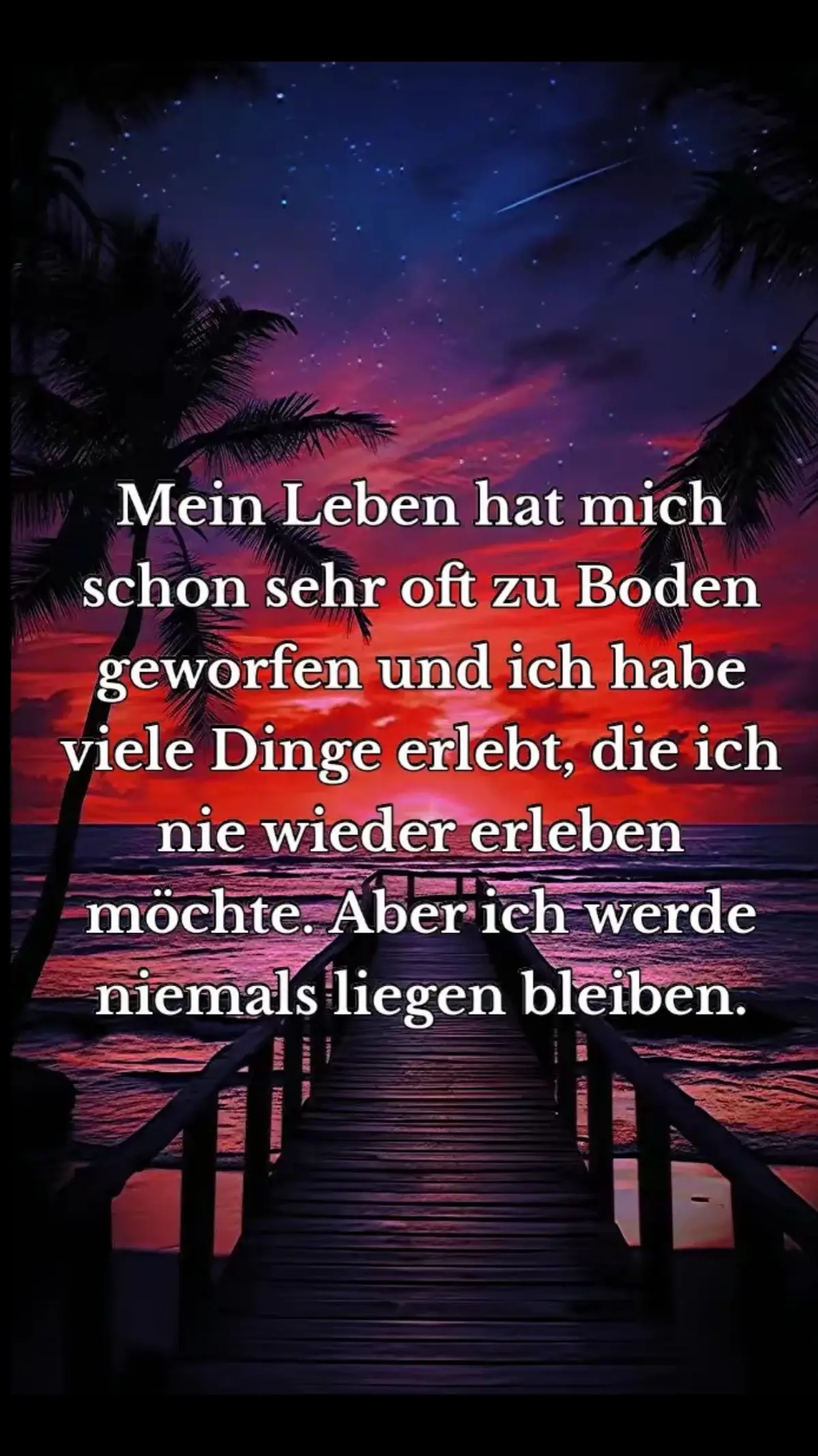 Mein Leben hat mich schon sehr oft zu Boden geworfen und ich habe viele Dinge erlebt, die ich nie wieder erleben möchte. Aber ich werde niemals liegen bleiben☝️😢😔