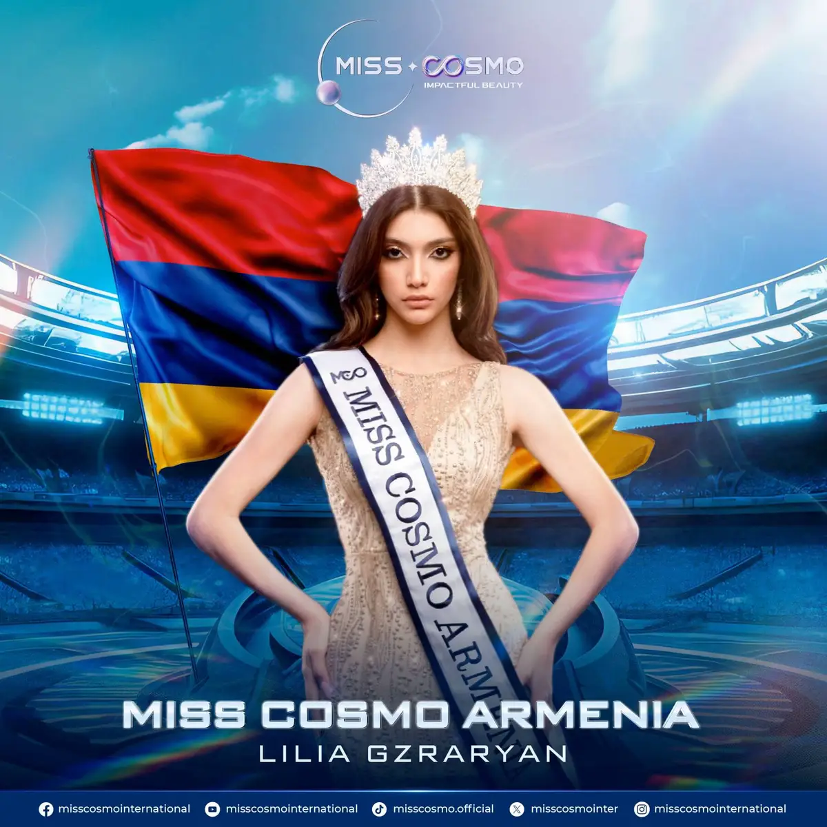 Lilia Gzraryan, 21 years old, is a Bachelor of International Relations and official organizer of international events at Samara University. Lilia has a passion for boxing and has 4 years of experience in this sport. She believes that boxing has helped her develop discipline in life. Congratulations to Miss Cosmo Armenia - Lilia Gzraryan 🇦🇲 #MissCosmo #MissCosmoArmenia #ImpactfulBeauty #COSMO+ #UniMedia #TikTokGiaiTri 