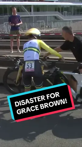 Disaster for Olympic gold medallist, Grace Brown, in Stage 3's time trial! 💥 #TDFF2024 #WatchTheFemmes