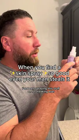 They way he says hypochlorous acid 😂😂 in all seriousness though, this stuff is one of my all time favorite products! I spray this on my face MULTIPLE TIMES per day. I use it under my makeup and as a setting soray and even as a toner throughout the day! CLEARSTEM is a staple in my skincare routine right now 👏🏼 im obsessed!!!  #relatablecontent #funnycouples #funnyhusband #skincare #skinsprayallday #clearstemskincare @Chris Molina @CLEARSTEM Skincare 