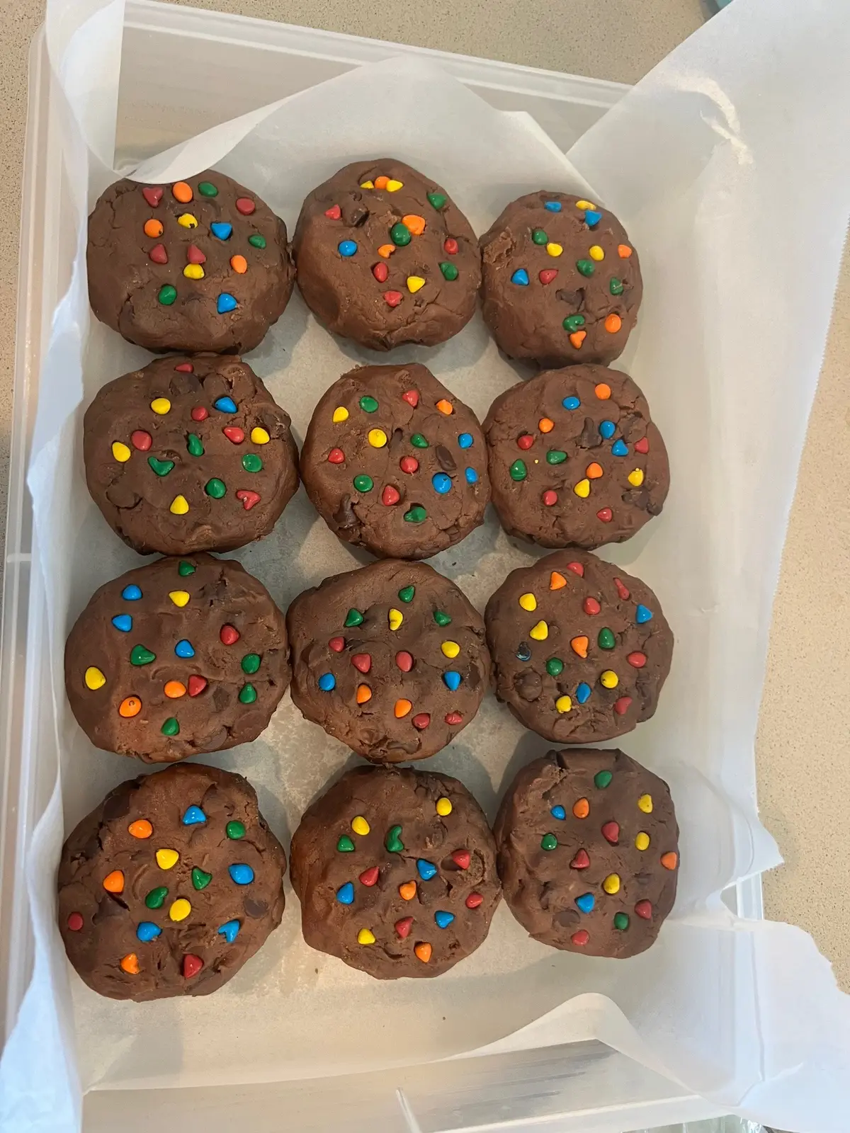 Cosmic Brownie Cookies #Bake #Chocolate #Cookies #CookieDough #Brownies #Sweets #ChocolateChips #Delicious #Yummy 