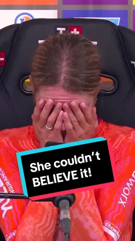 Demi Vollering 𝙘𝙤𝙪𝙡𝙙𝙣'𝙩 𝙗𝙚𝙡𝙞𝙚𝙫𝙚 she won Stage 3's ITT! 🤯 #TDFF2024 #WatchTheFemmes #cycling