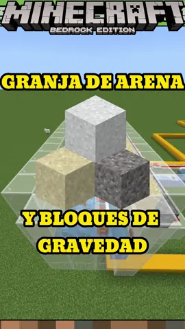 Granja de Arena y Bloques con gravedad en Minecraft Bedrock #arena #minecraft #granja #minecrafttecnico #minecrafttenicobedrock #grava #concreto #yunque #kuroscopio
