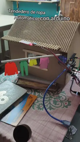 Tendedero de ropa Automático con Arduino 🎓🤖 #seguidores  #tecnologia  #minds_electronic  #proyectos #IA #arduino  #clases 