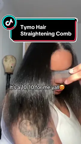 I can straighten my hair with this way easier vs a flat iron #flatiron #straighteningcomb #tymoring #tymobeauty #hotcomb #curlingiron #straightener 