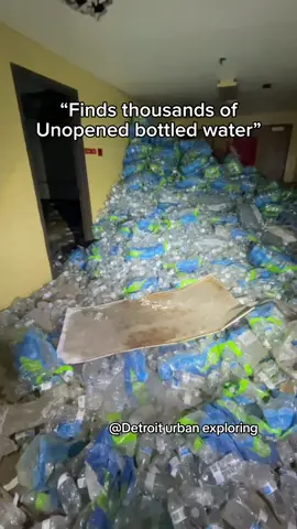 Can’t believe they left all this water to rot.. . . . . . . . . . . . . . . . #abandoned #abandonedplaces #urbanexploring #urbandecay #urbex #urbexworld #explore #trespassing #detroiturbanexploring #scary #backrooms #bottledwater #flint #michigan #fypシ゚viral 
