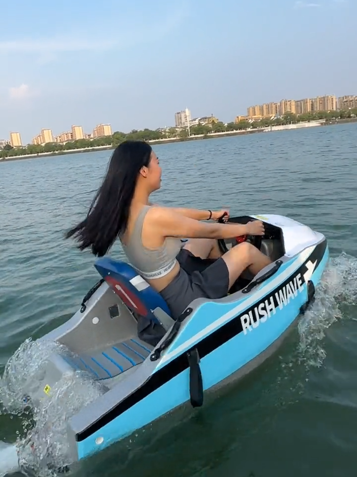 RUSH WAVE  BOAT，Automatic drainage, convenient and fast #rushwave  #Surfing #kartboat #rushwaveboat