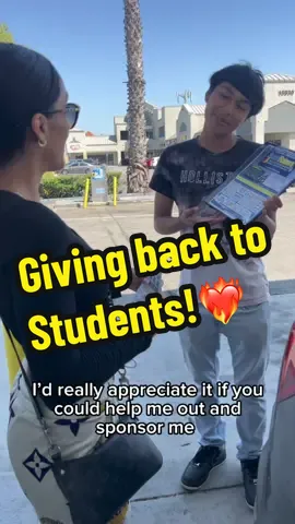 Spreading love one gas station at a time🙌🏽💙 #fypシ゚viral #students 