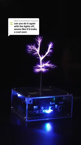 Replying to @OverFedCat Check out how it looks with the lights off! Super cool! #desktop #musicalteslacoil #bluetooth #omg #coolthings #goodthingstoshare #giftideas #toy #viraltiktok#fyp#halloween 