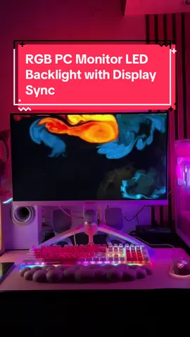 Pa-angasin natin lalo yung PC setup mo gamit tong PC Monitor LED backlights with display sync! #fypシ゚viral #ledlights #pcsetup #GamingSetup #rgb #rgblights #ambientlight 