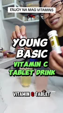 YOUNG BASIC VITAMIN C TABLET DRINK - ENJOY NA MAGVITAMINS DAILY #youngbasic #vitamins #effervescent #food #juice #health #wellness 