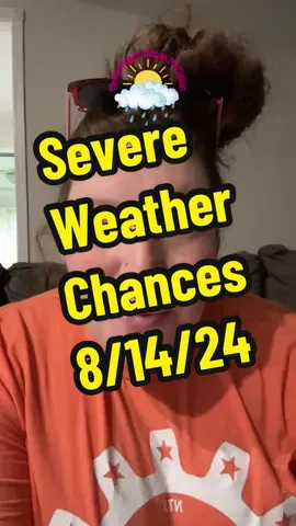 Severe Weather Chances for Wednesday, August 14, 2024 Storms capable of producing damaging winds, hail, and even tornadoes are possible late this afternoon through the evening across parts of the mid and lower Missouri Valley. Stay safe and stay informed! ⛈️🌪️ #Meteorologist #WomenInSTEM #WomenOfWX #MeteorologistLife #WeatherAware #SevereStorms #WeatherForecast #Storms #SevereWeather severe weather / meteorology / meteorologist / weather / severe storms / weather forecast / weather aware / storms / severe weather / meteorology