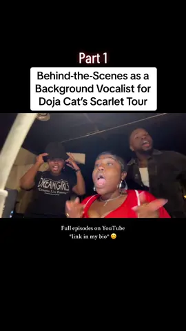 ✍🏽 COMMENT How many days do you think it took us to learn the show?  The Doja Cat is out of the bag and I can officially spill the tea on life as a background vocalist on the Scarlet Tour with Dojaaaa!!! @Orlando Dixon @brooke_bStings #leemo @Steve Epting  Full episodes are posted on youtube (link in bio) but here’s a sneak peak for ya! Like, follow & comment what you wanna see/know? #dojacat #scarlettour #bgv #background #vocalist #backgroundvocals #backgroundsinger #touring #tourlife #touringmusician #europeansummer #europetravel #tourvlog #tamarajade #hollywoodshomegirl 